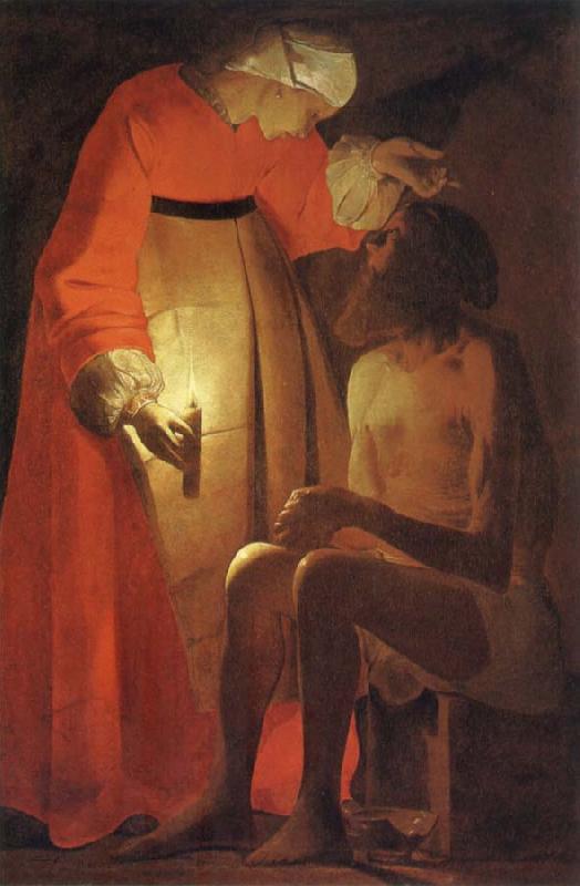 Georges de La Tour Ijob will mock of its woman oil painting image